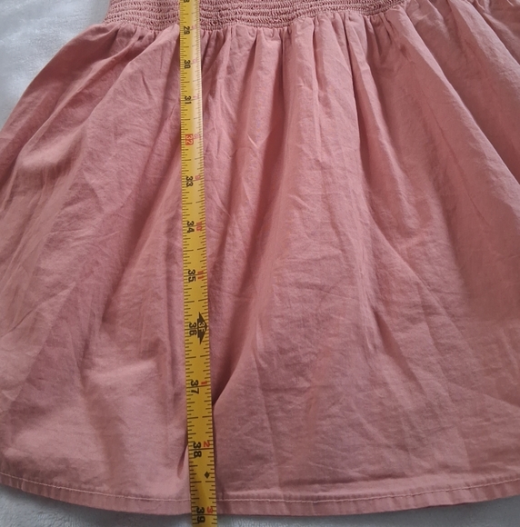 Nation LTD Kacy Combo Dress Pink Glaze Short Smocked Designer Boho Summer Size M - Picture 14 of 15